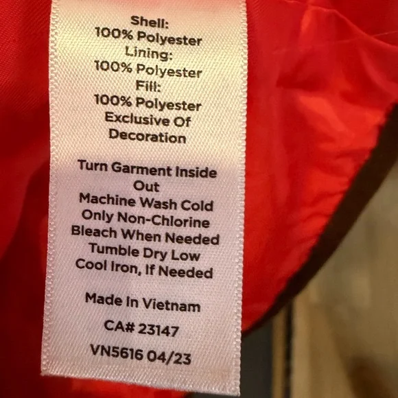 Talbots Quilted Barn Jacket Bright Red Orange - Women’s XL Cabincore Chic Cozy - Picture 9 of 12